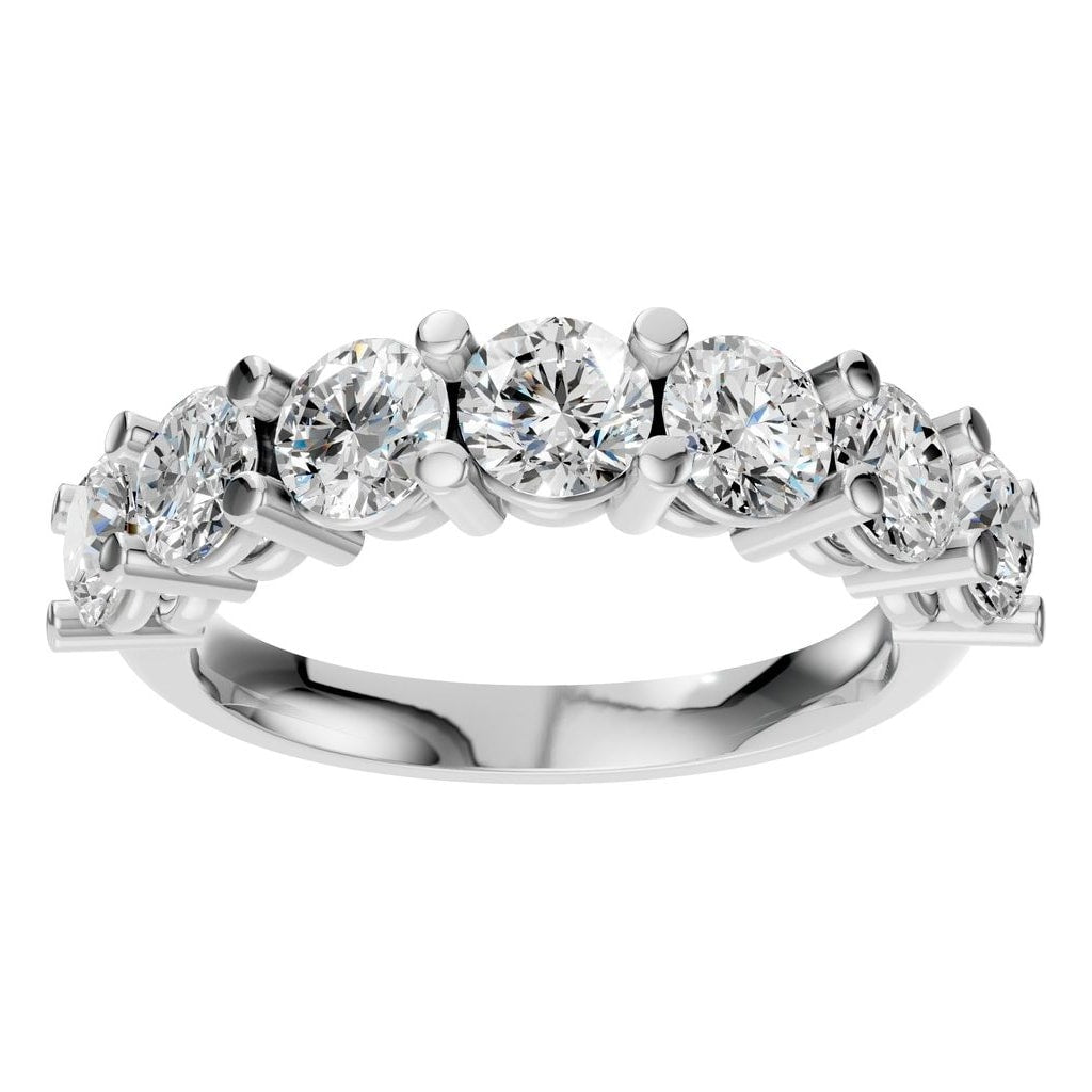 RI-5390 White Gold Ring SET - Front View