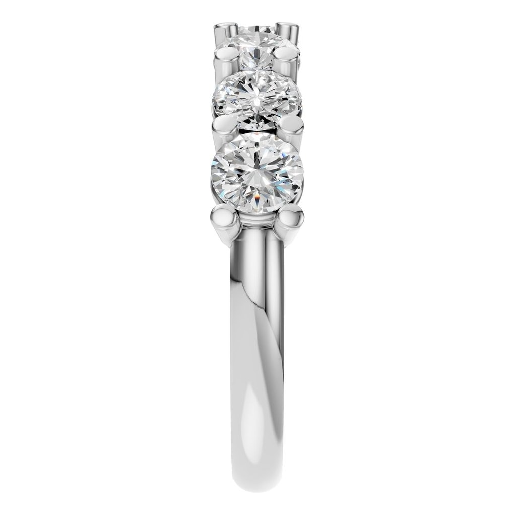 RI-5390 White Gold Ring SET - Side View