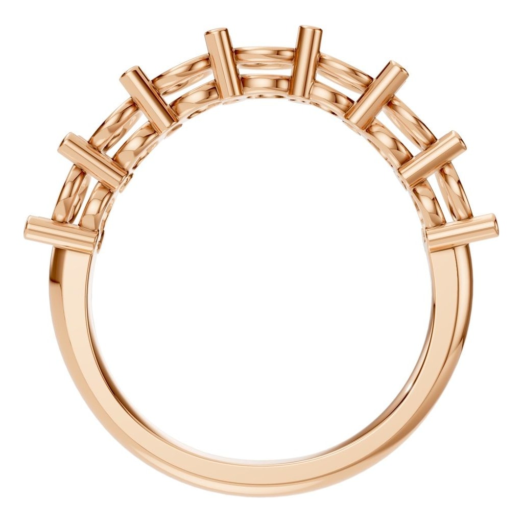 RI-5390 Rose Gold Ring UNSET - Top View