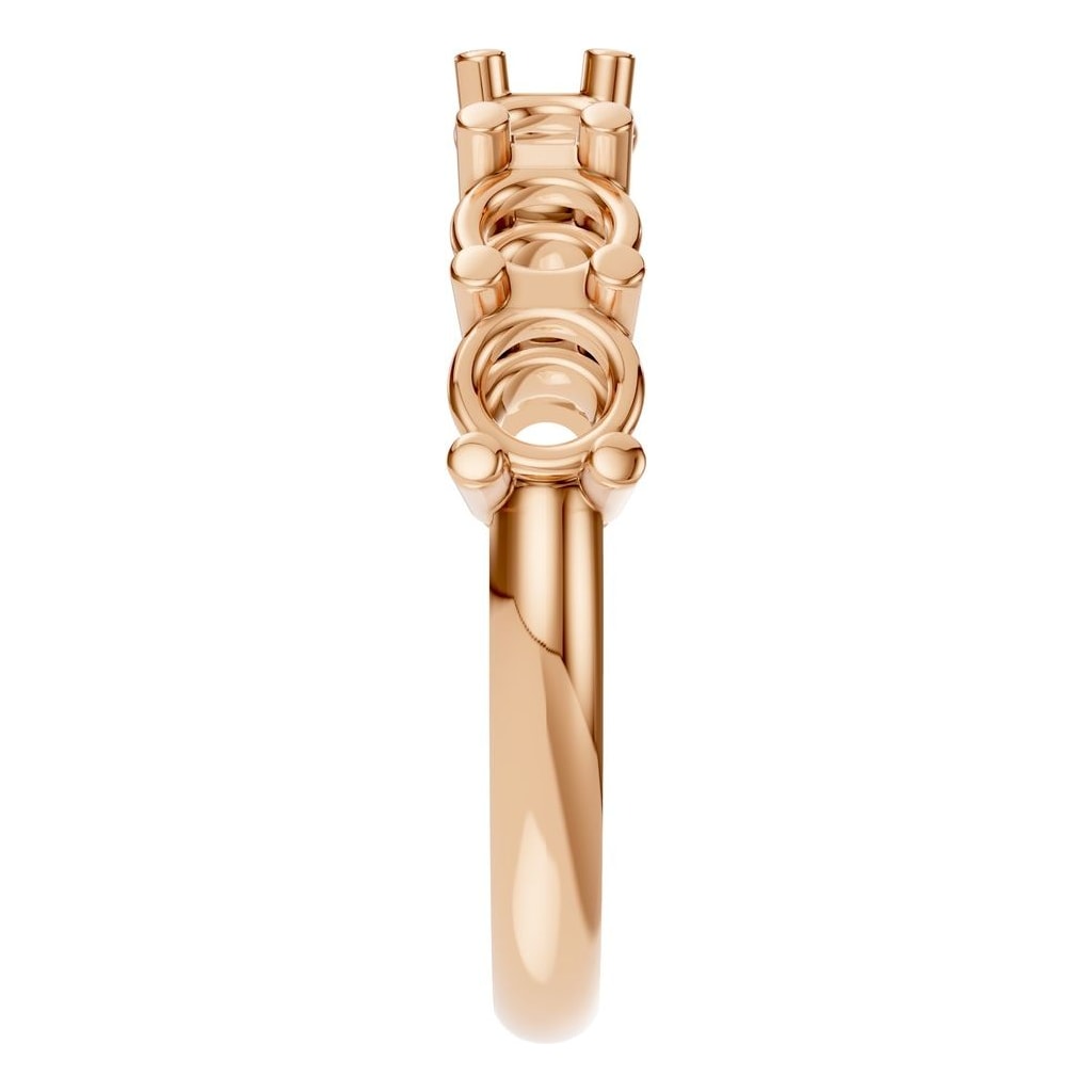 RI-5390 Rose Gold Ring UNSET - Side View