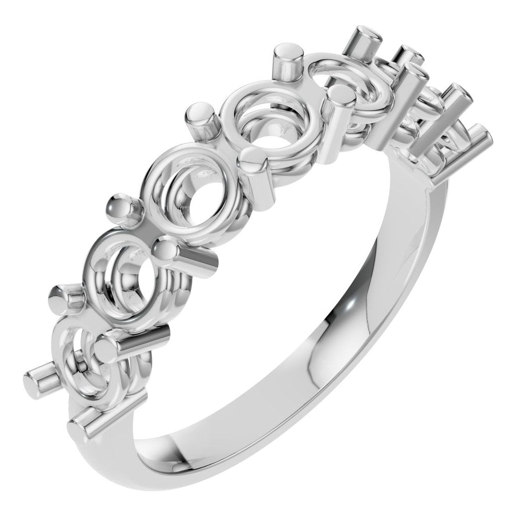 RI-5390 White Gold Ring UNSET - Main View