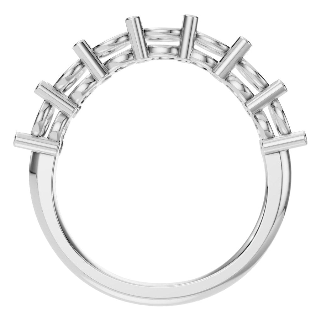 RI-5390 White Gold Ring UNSET - Top View