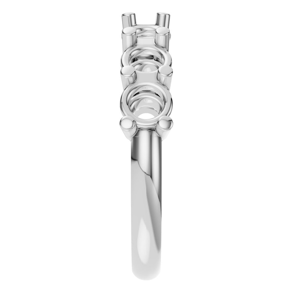 RI-5390 White Gold Ring UNSET - Side View