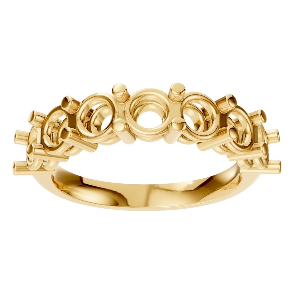 RI-5390 Yellow Gold Ring UNSET - Front View