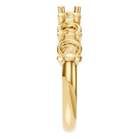 RI-5390 Yellow Gold Ring UNSET - Side View
