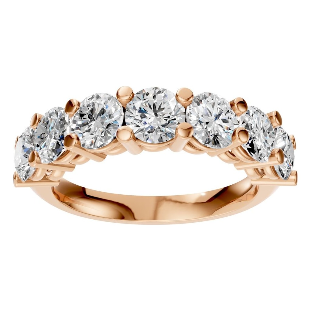 RI-5390 Rose Gold Ring SET - Front View
