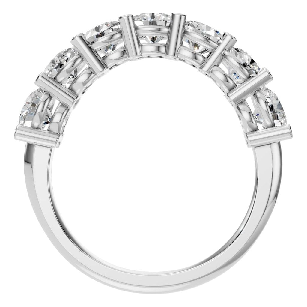 RI-5390 White Gold Ring SET - Top View