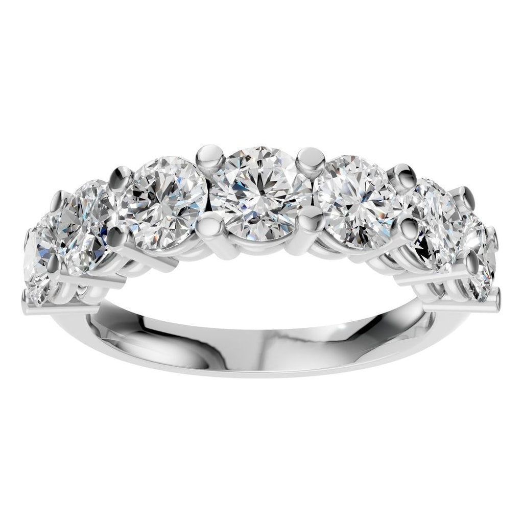 RI-5390 White Gold Ring SET - Front View
