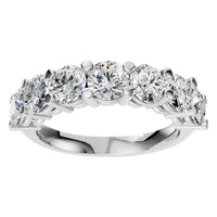 RI-5390 White Gold Ring SET - Front View