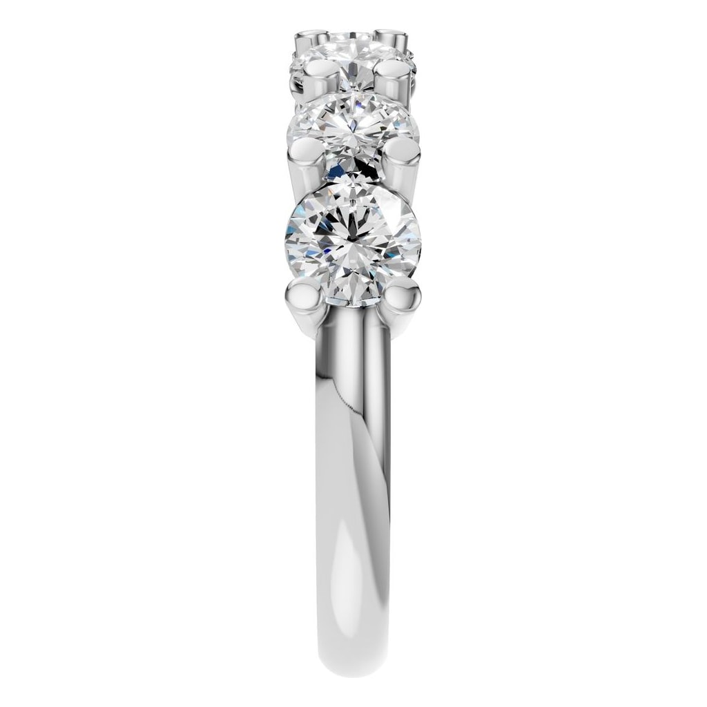 RI-5390 White Gold Ring SET - Side View