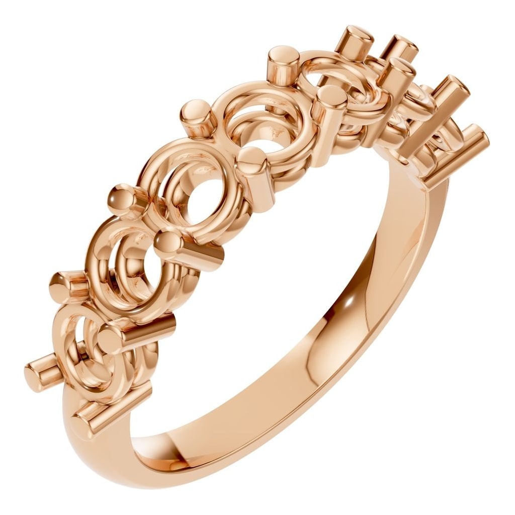 RI-5390 Rose Gold Ring UNSET - Main View