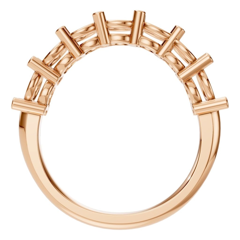 RI-5390 Rose Gold Ring UNSET - Top View