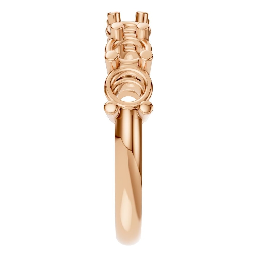 RI-5390 Rose Gold Ring UNSET - Side View