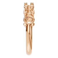 RI-5390 Rose Gold Ring UNSET - Side View