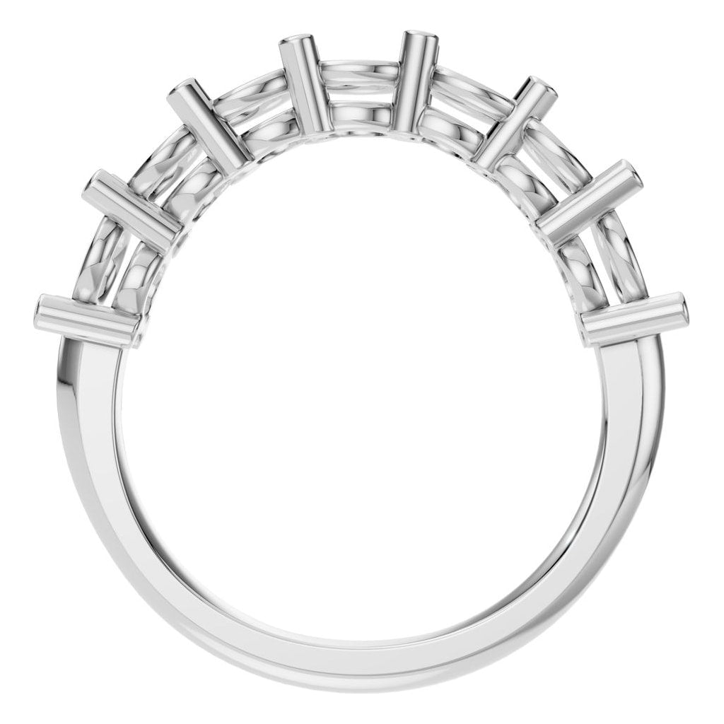 RI-5390 White Gold Ring UNSET - Top View