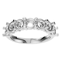 RI-5390 White Gold Ring UNSET - Front View