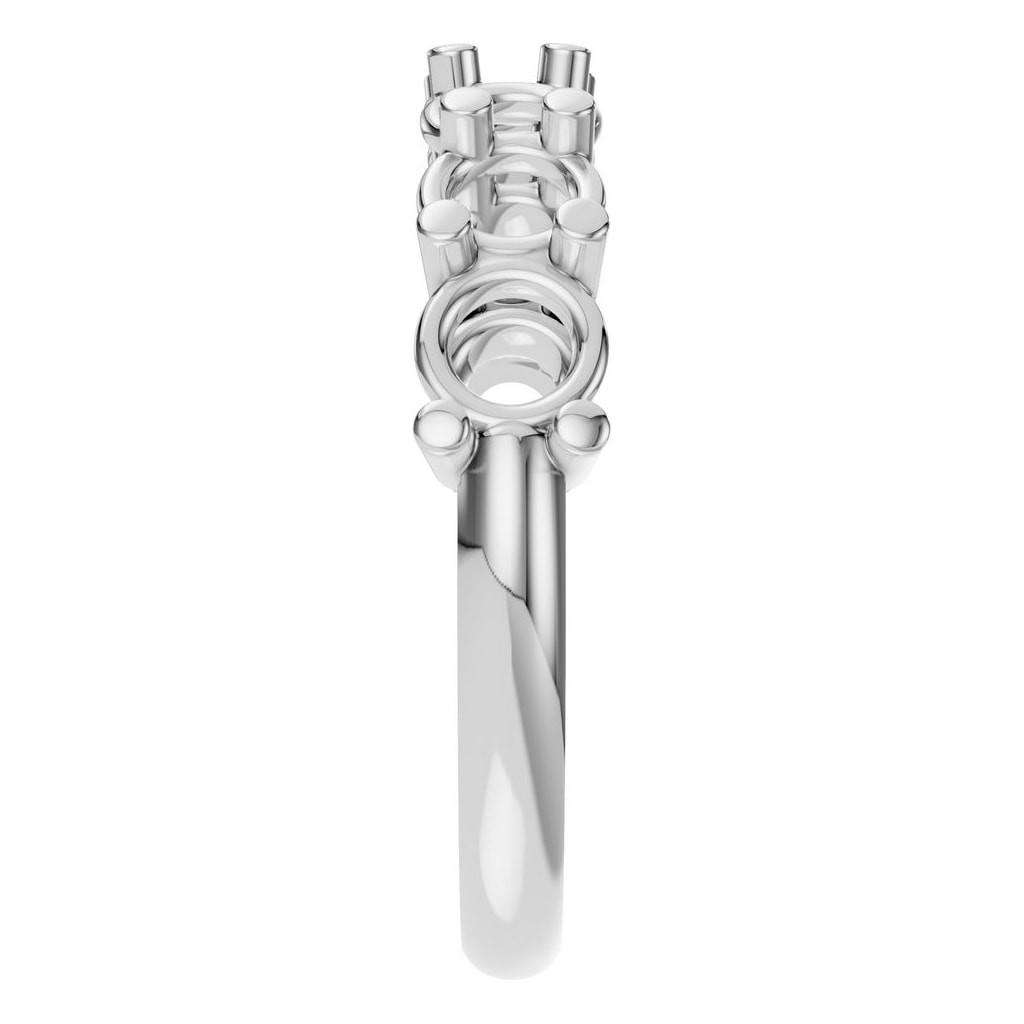 RI-5390 White Gold Ring UNSET - Side View