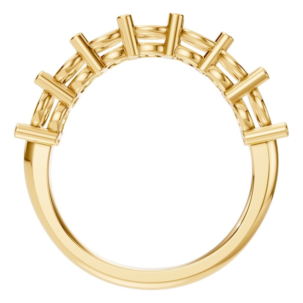 RI-5390 Yellow Gold Ring UNSET - Top View