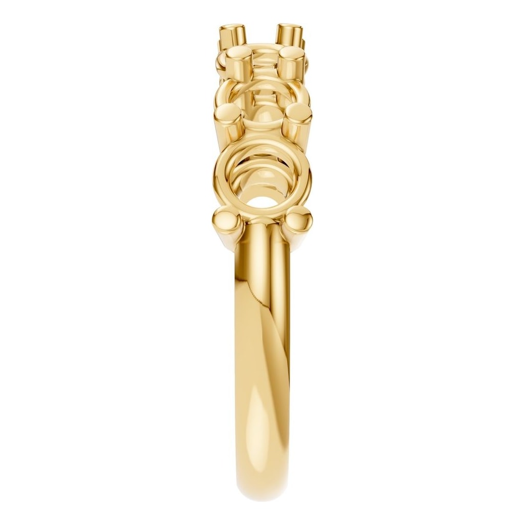 RI-5390 Yellow Gold Ring UNSET - Side View