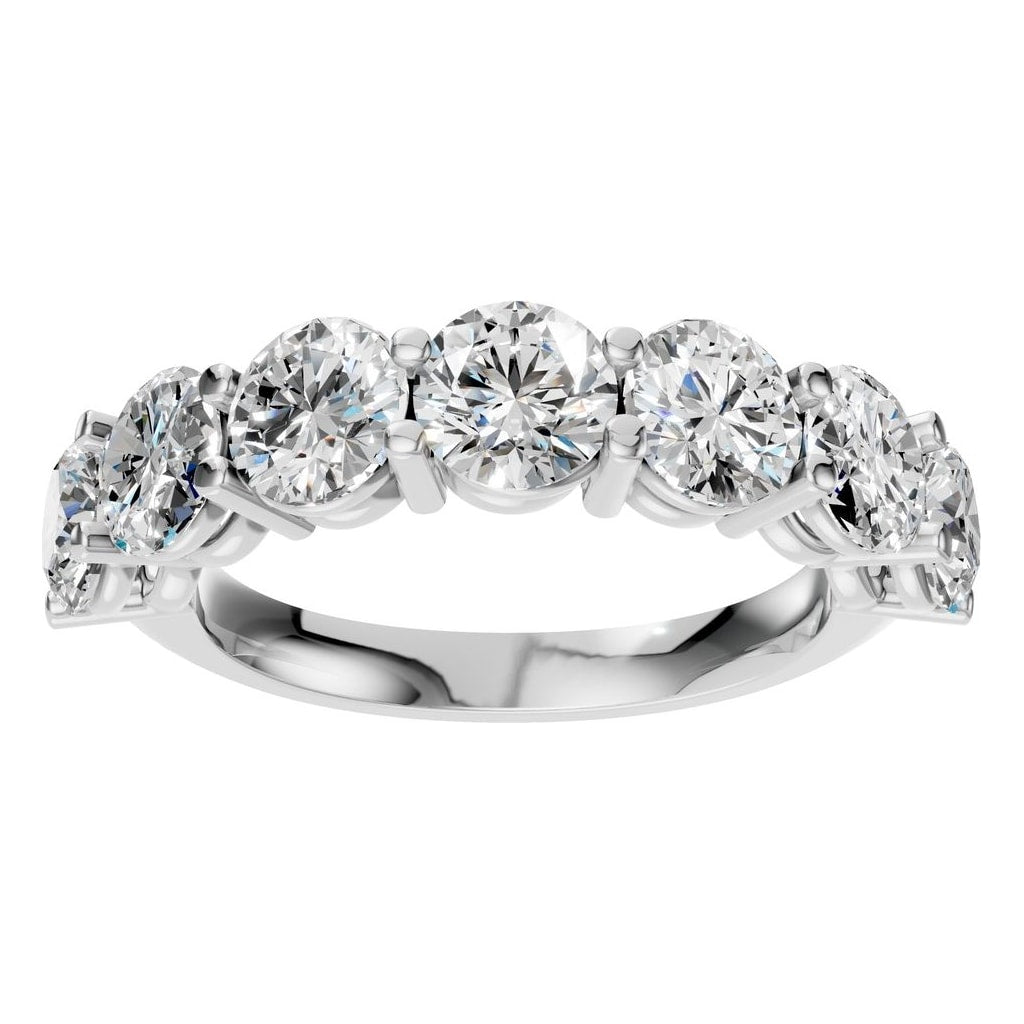 RI-5390 White Gold Ring SET - Front View