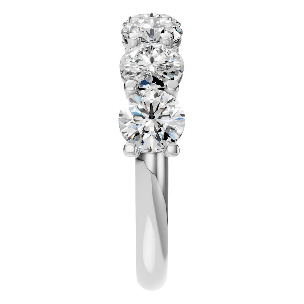RI-5390 White Gold Ring SET - Side View