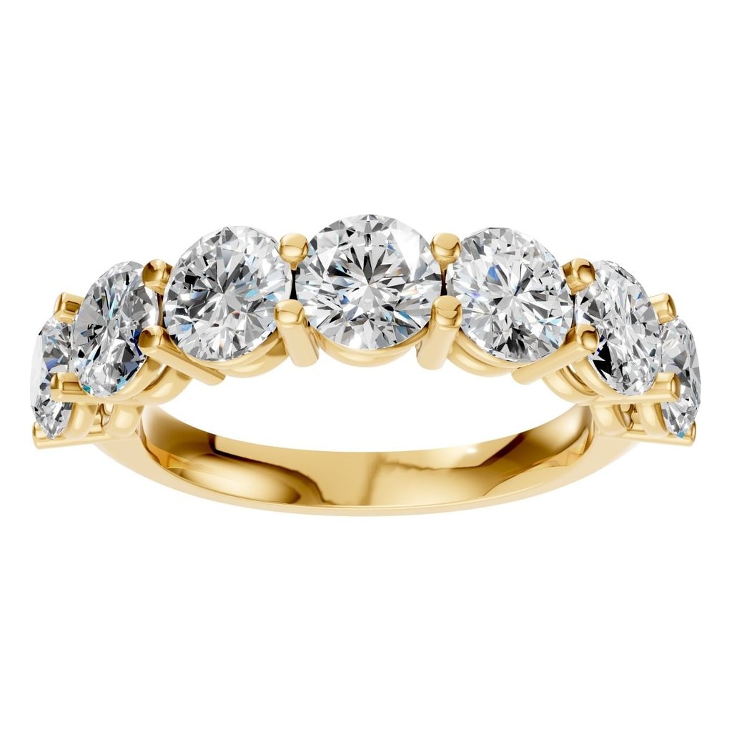 RI-5390 Yellow Gold Ring SET - Front View