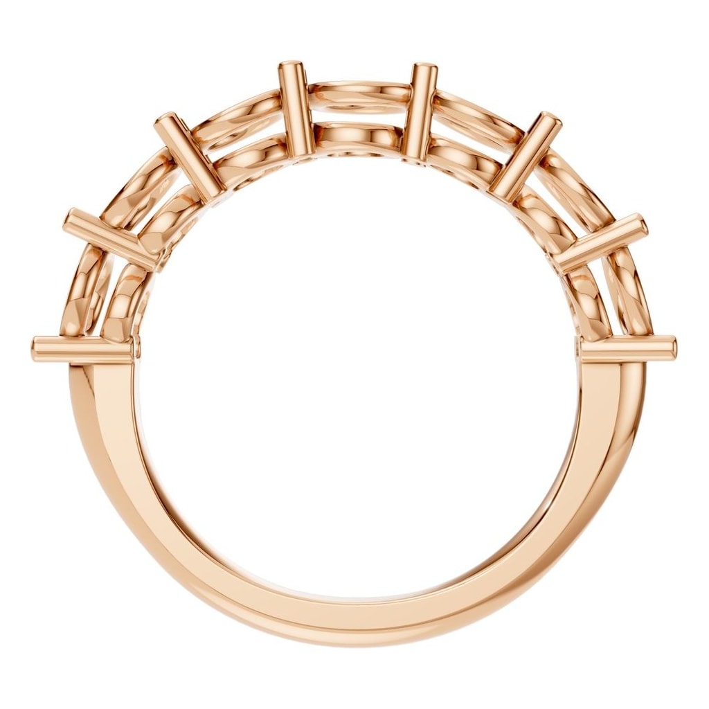 RI-5390 Rose Gold Ring UNSET - Top View
