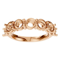 RI-5390 Rose Gold Ring UNSET - Front View