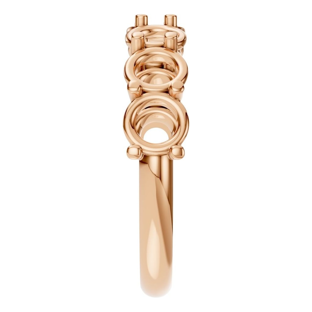 RI-5390 Rose Gold Ring UNSET - Side View