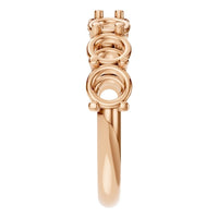 RI-5390 Rose Gold Ring UNSET - Side View
