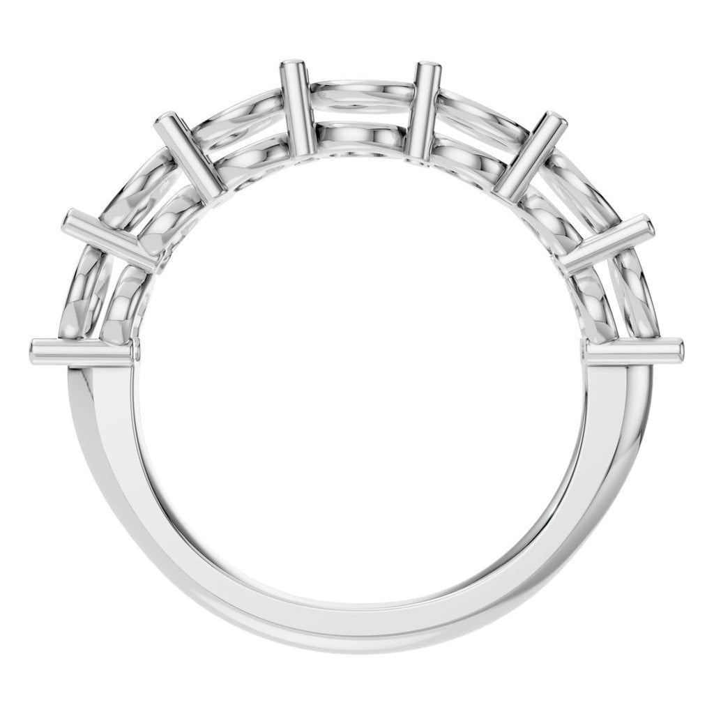 RI-5390 White Gold Ring UNSET - Top View