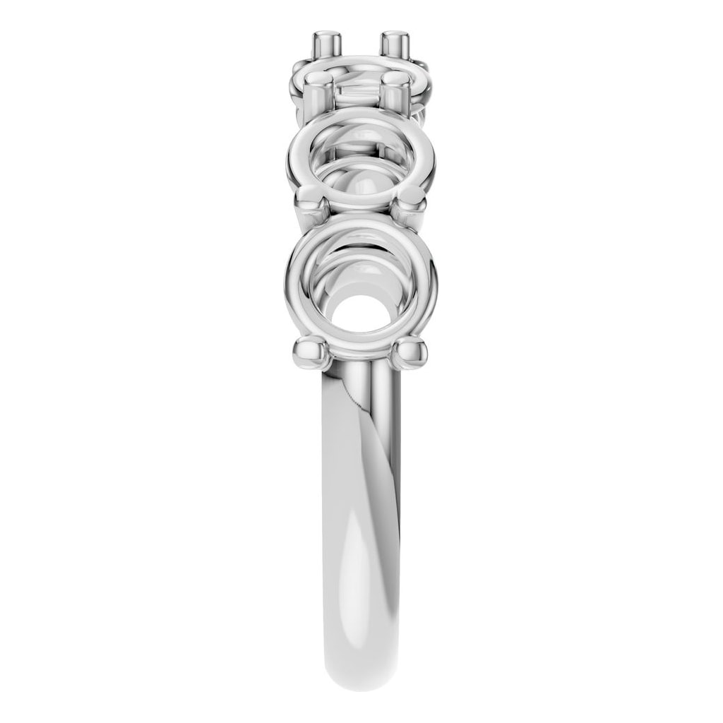 RI-5390 White Gold Ring UNSET - Side View