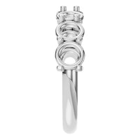 RI-5390 White Gold Ring UNSET - Side View