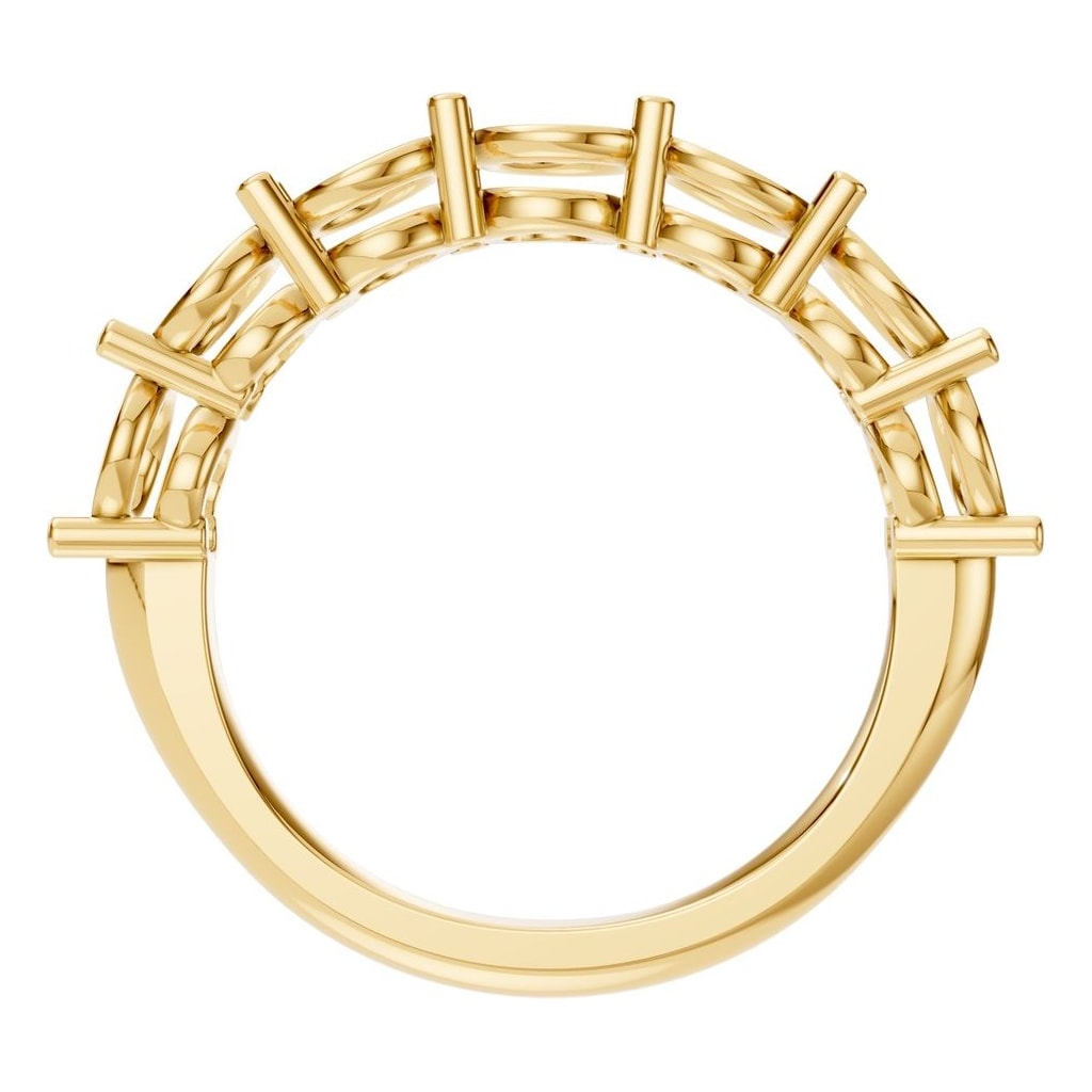 RI-5390 Yellow Gold Ring UNSET - Top View