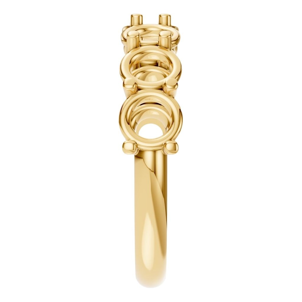 RI-5390 Yellow Gold Ring UNSET - Side View