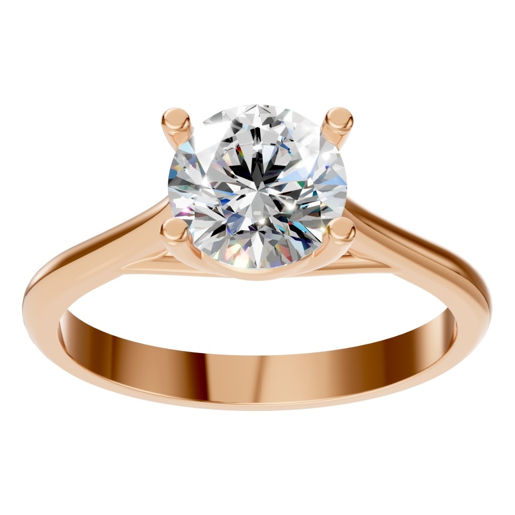 RI-5419 Rose Gold Ring SET - Front View