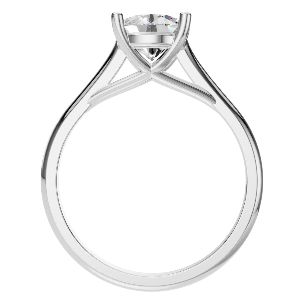 RI-5419 White Gold Ring SET - Top View