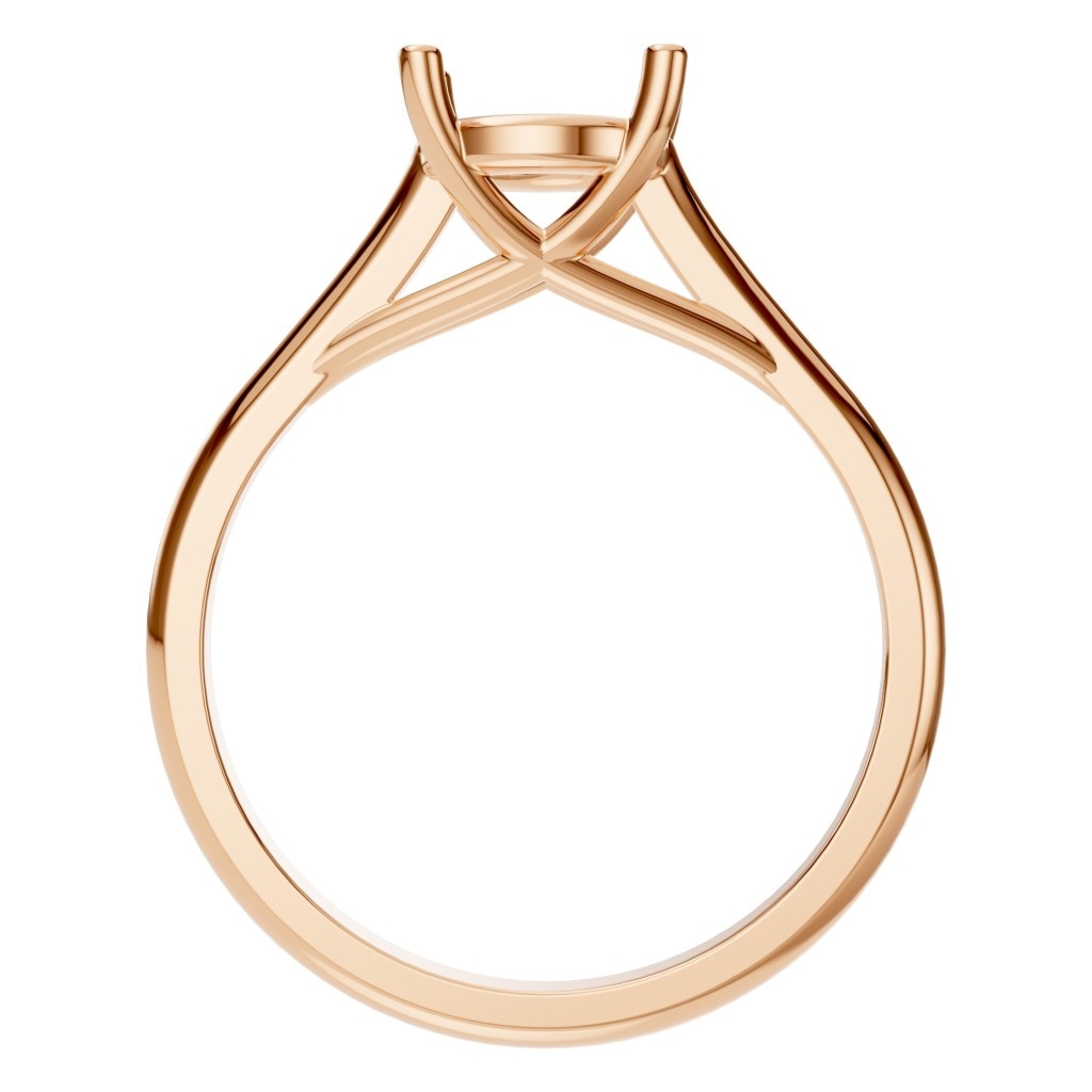 RI-5419 Rose Gold Ring UNSET - Top View