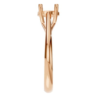 RI-5419 Rose Gold Ring UNSET - Side View