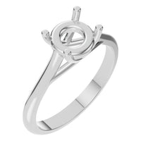 RI-5419 White Gold Ring UNSET - Main View