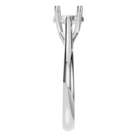 RI-5419 White Gold Ring UNSET - Side View