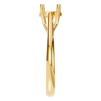 RI-5419 Yellow Gold Ring UNSET - Side View
