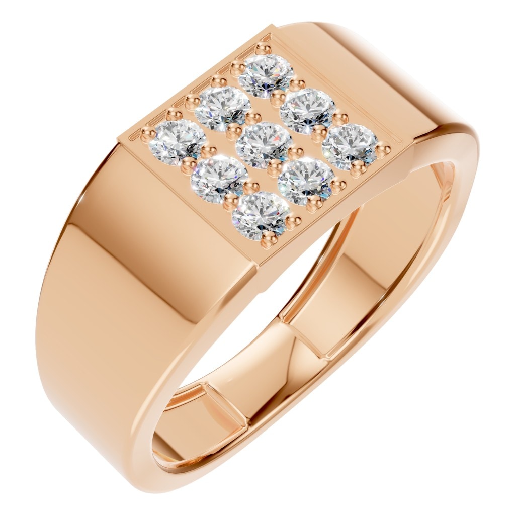 RI-5422 Rose Gold Ring SET - Main View