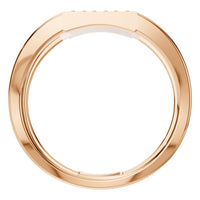 RI-5422 Rose Gold Ring SET - Top View