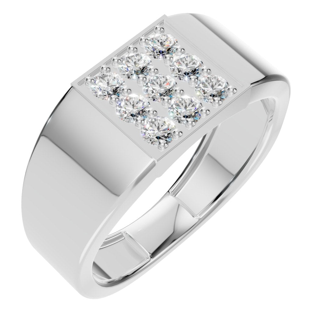 RI-5422 White Gold Ring SET - Main View