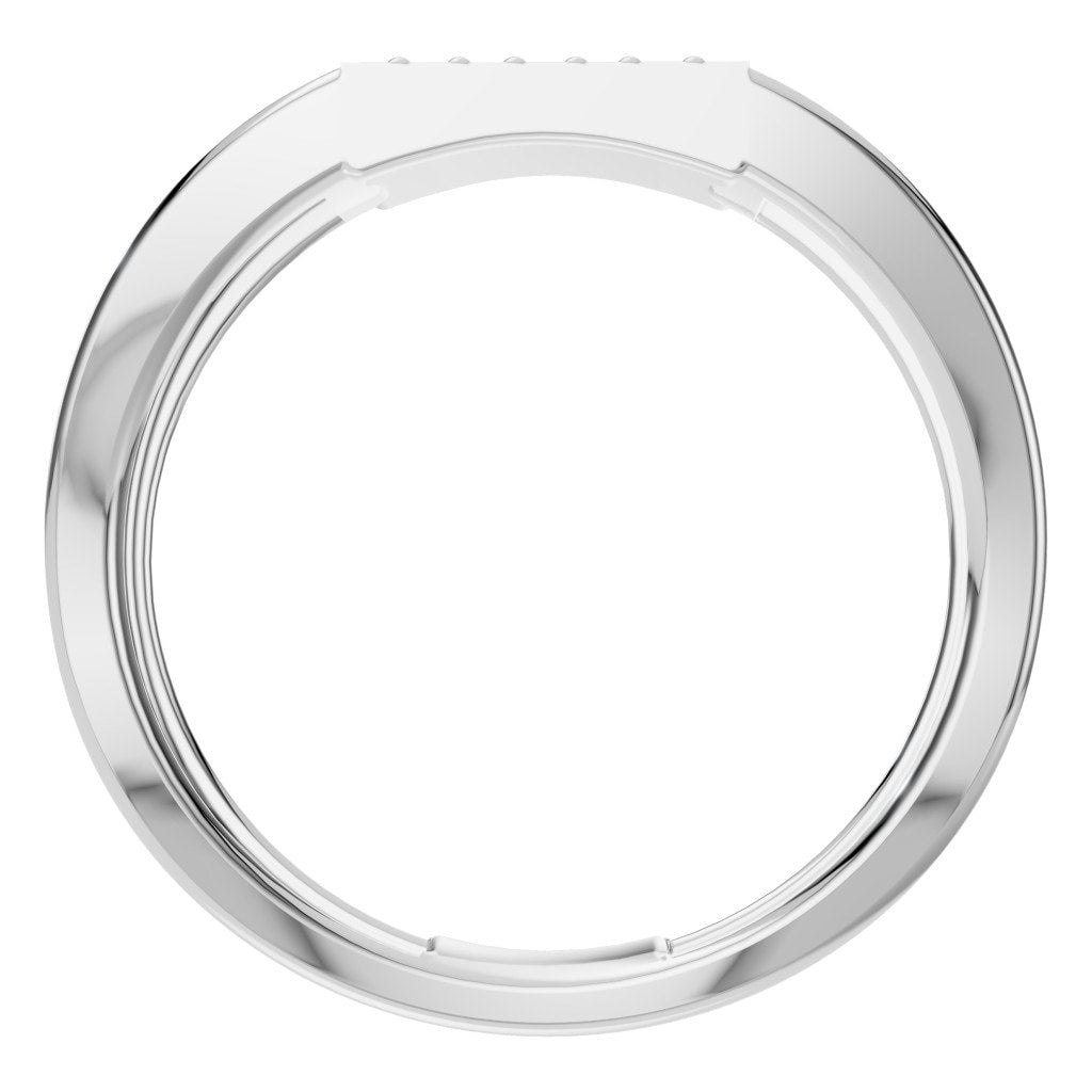 RI-5422 White Gold Ring SET - Top View