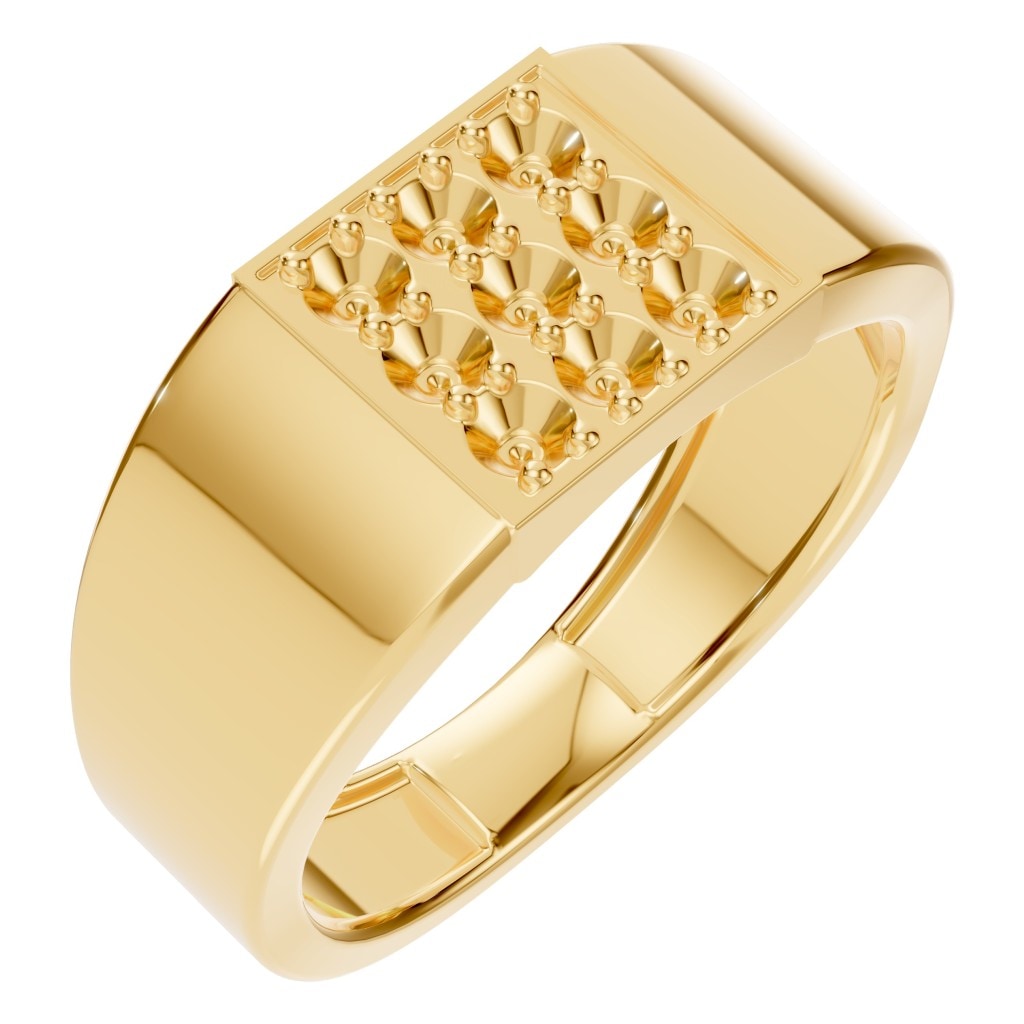 RI-5422 Yellow Gold Ring UNSET - Main View