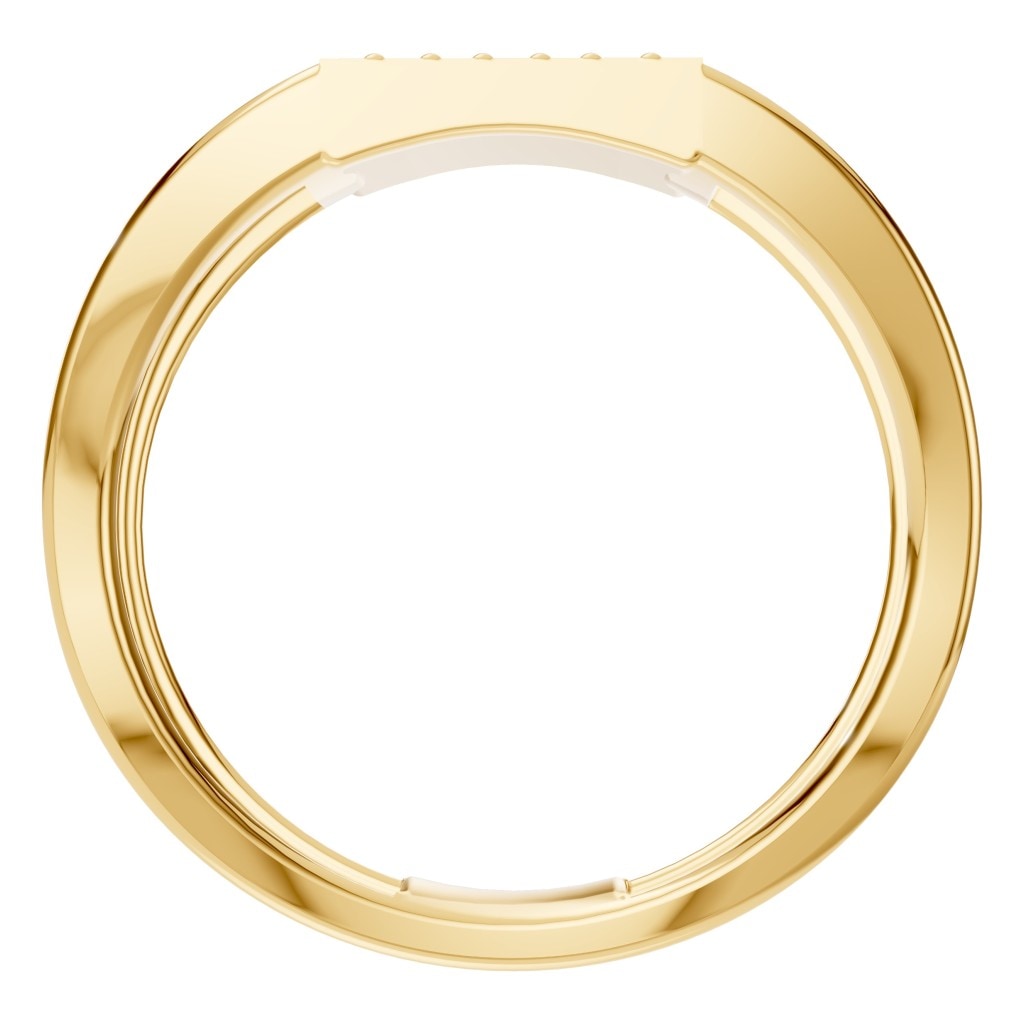 RI-5422 Yellow Gold Ring UNSET - Top View