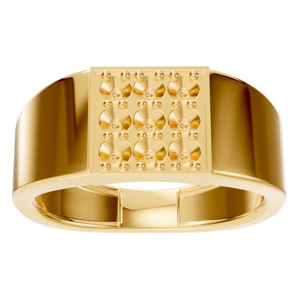 RI-5422 Yellow Gold Ring UNSET - Front View
