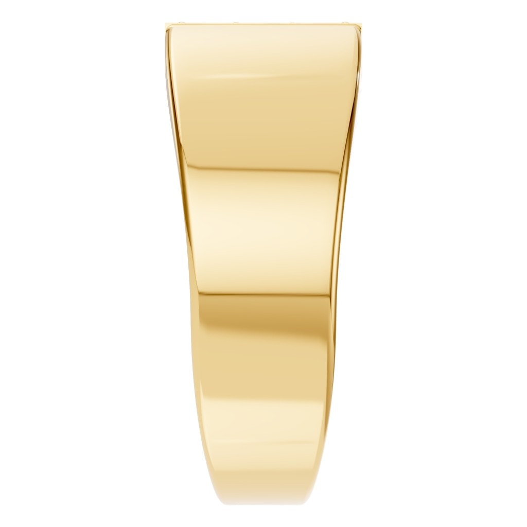 RI-5422 Yellow Gold Ring UNSET - Side View